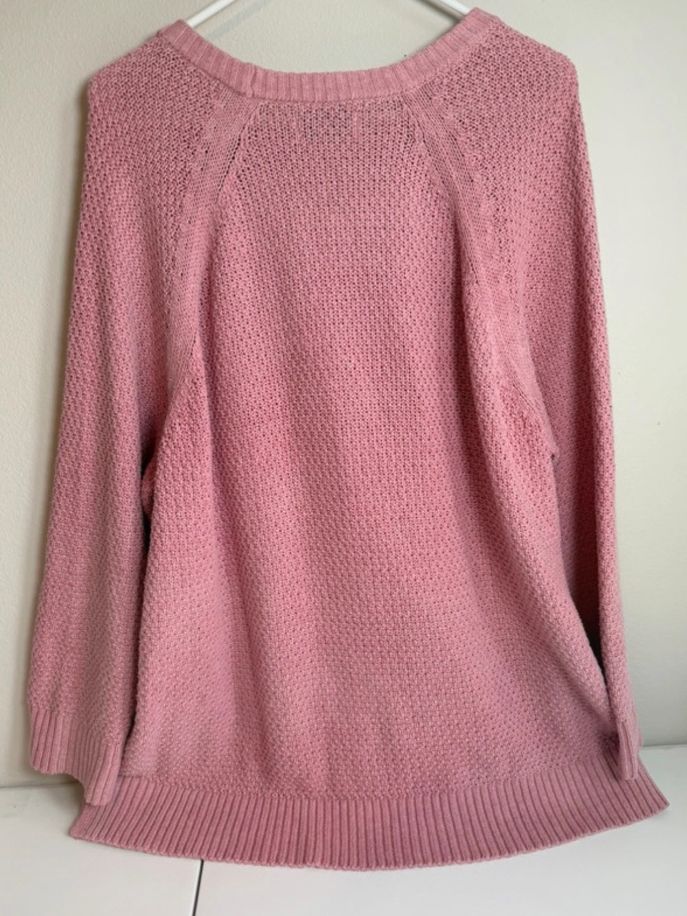 Old Navy Pink Knit Sweater Women’s Oversized Crewneck Cozy Pullover - Picture 10 of 10